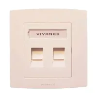 Vivanco VCA20 2 Port Faceplate with Shutter